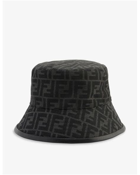 fendi black bucket hat|fendi bucket hat black.